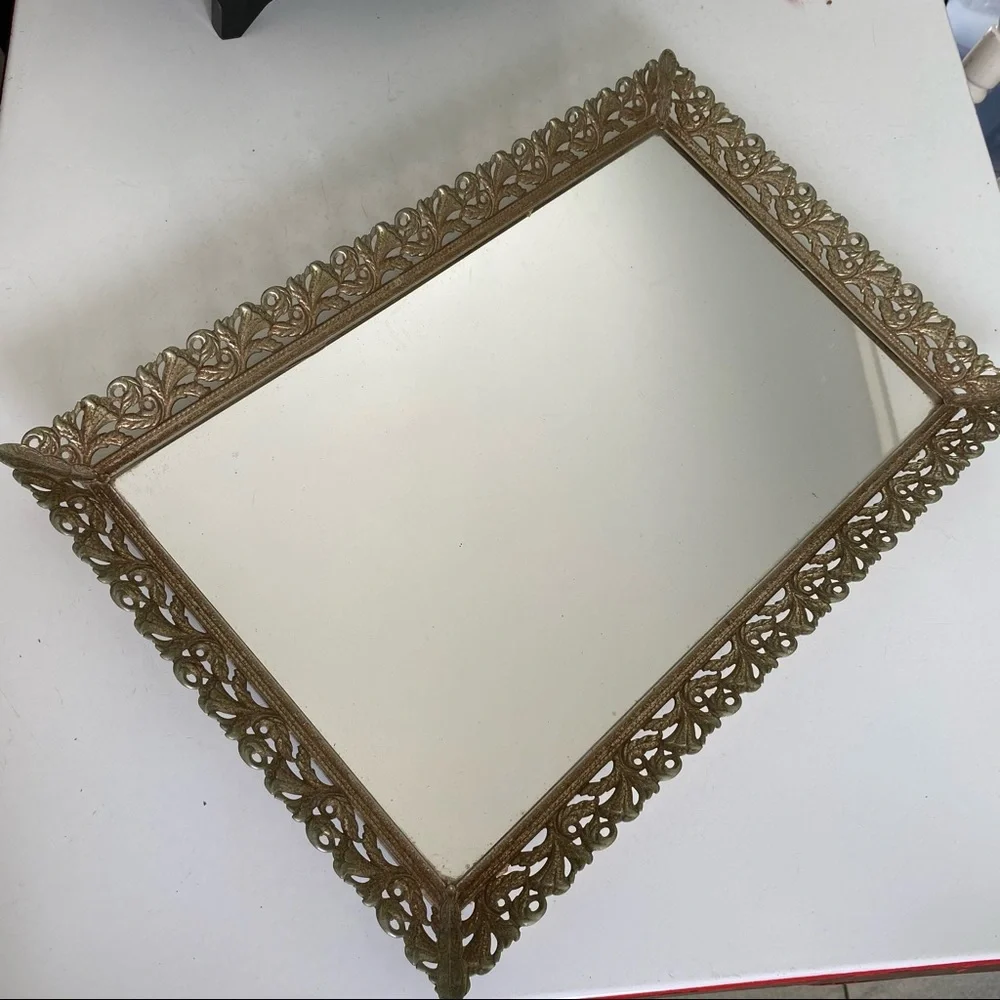 Vintage Vanity Mirror Tray